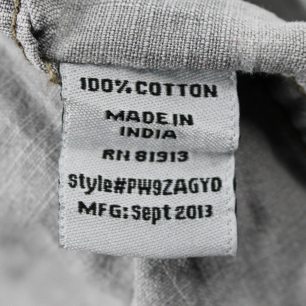 PD&C Men's 2XL Gray Pearl Snap Cotton Long Sleeve Shirt