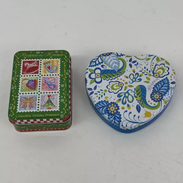 Lot of 2 Brighton Tins For Jewelry