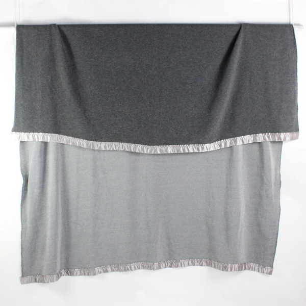 Unbranded Solid Gray Fleece Throw Blanket Queen 70" x 90"