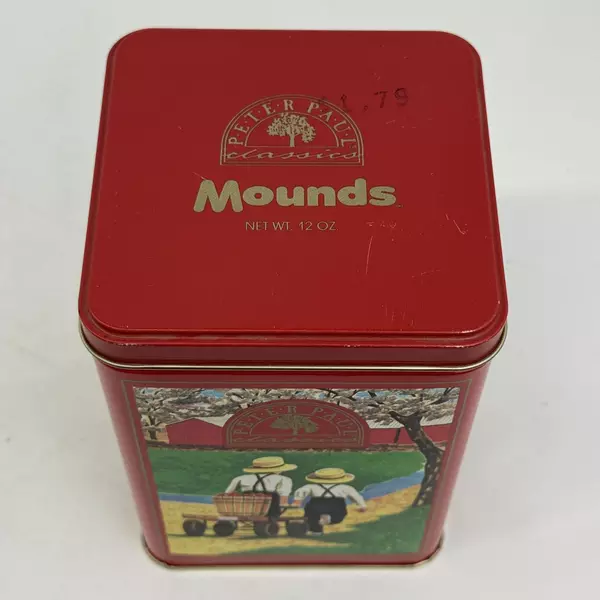 1990 Hershey Chocolate Mounds Peter Paul Classics 12 Ounce Tin