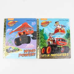 Lot of 2 Blaze & Monster Mach Board Books Nickelodeon Little Golden Books 2016 