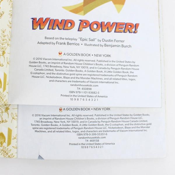 Lot of 2 Blaze & Monster Mach Board Books Nickelodeon Little Golden Books 2016 