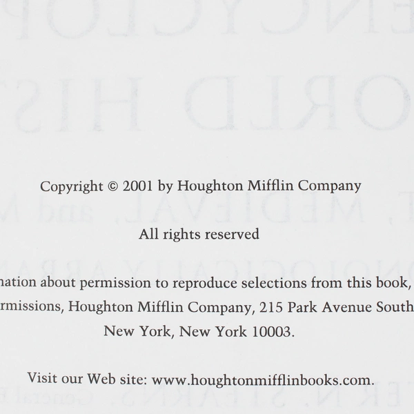 The Encyclopedia of World History 6th Edition 2001 HC DJ Includes CD-Rom Sealed