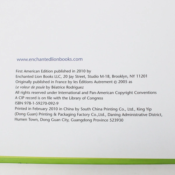 The Chicken Thief by Béatrice Rodriguez 2010 Hardcover An Enchanted Lion Book