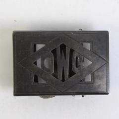 Antique Vintage Men Belt Buckle Sterling Silver Monogramed OWG