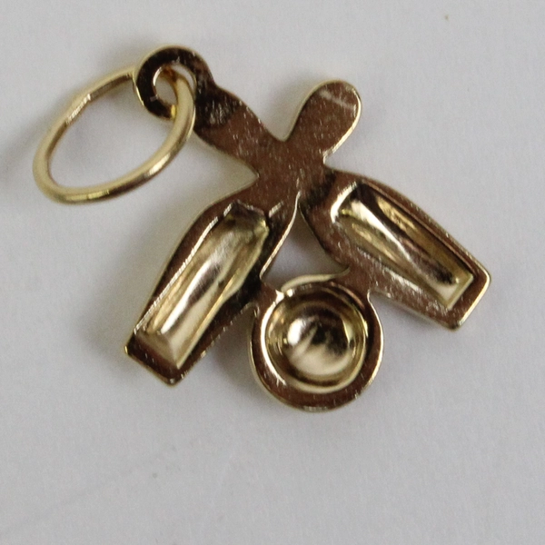 Avon Gold Tone 1982 Bowling Pins Miniature Charm With Box