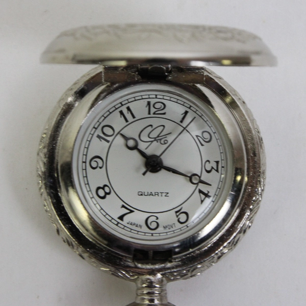 Carolyn Pollack Sterling Silver Turquoise Pendant Watch Necklace 26" Adjustable