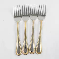  Lot of 4 Towle Individual Salad Fork Gold Manchester 6.5"