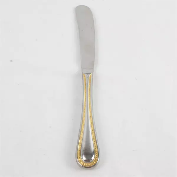 Lot of 4 Towle Gold Manchester Modern Hollow Handle Knives 9" Flatware