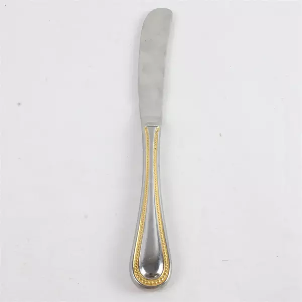 Lot of 4 Towle Gold Manchester Modern Hollow Handle Knives 9" Flatware