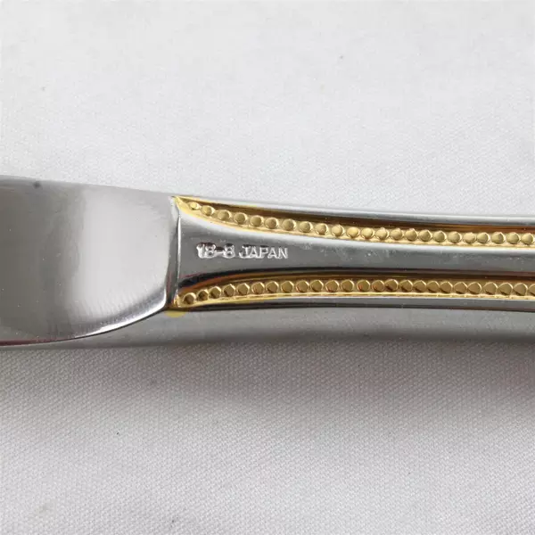 Lot of 4 Towle Gold Manchester Modern Hollow Handle Knives 9" Flatware