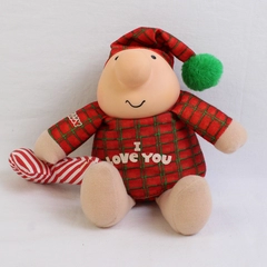 Vintage 1991 American Greetings Ziggy Christmas Vinyl Place Plush Toy 7" FLAW