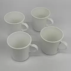 Lot Of 4 Corning USA Winter Frost White Coffee Mugs