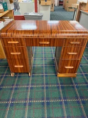 Vintage Art Deco Waterfall Desk