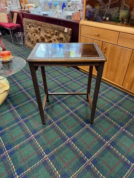 Wooden Carved Nesting Tables Set of 3 (Missing Table)