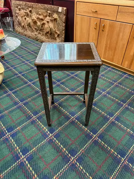 Wooden Carved Nesting Tables Set of 3 (Missing Table)