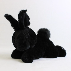 Mcmenamins Black Rabbit Plush Toy Embroidered Edgefield Logo On Foot 13" Long
