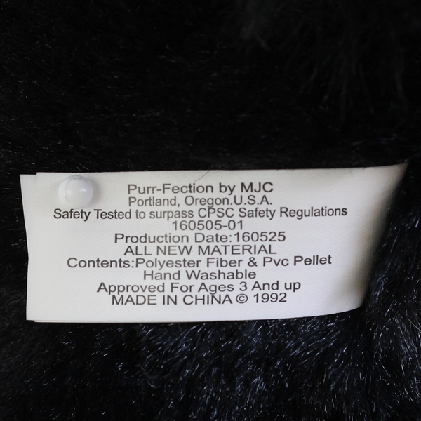 Mcmenamins Black Rabbit Plush Toy Embroidered Edgefield Logo On Foot 13" Long