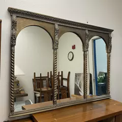 Large Gold Arched Mirror