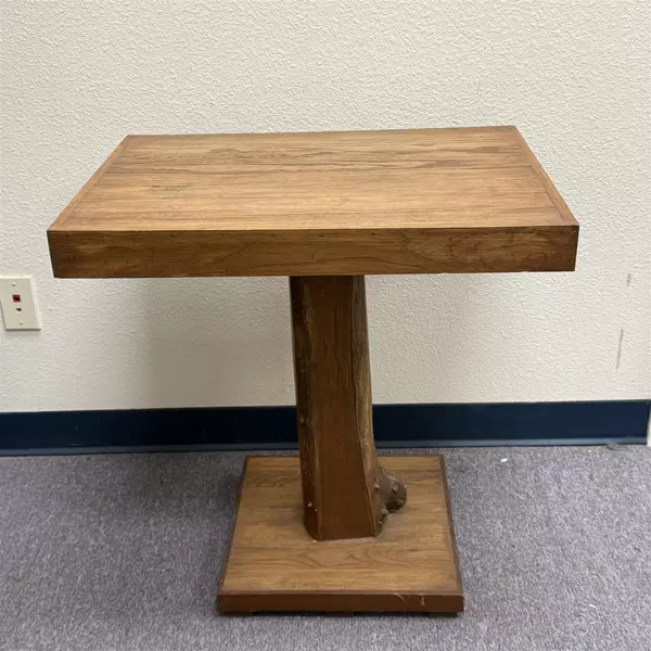 Wooden Stump Oak Side Table 28"