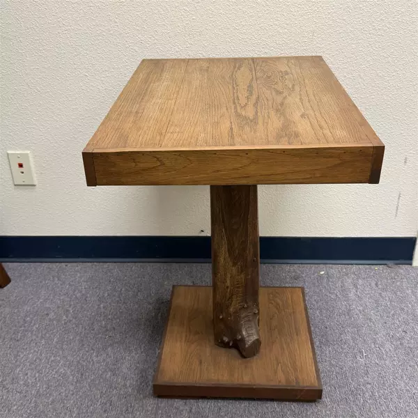 Wooden Stump Oak Side Table 28"