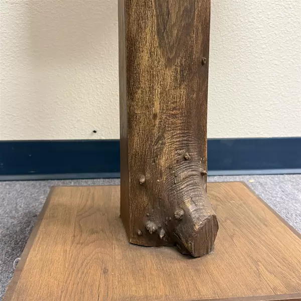 Wooden Stump Oak Side Table 28"