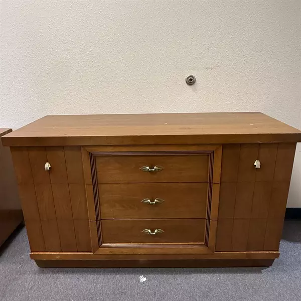 Wooden Mid Century Modern Dresser and Shoe Rack