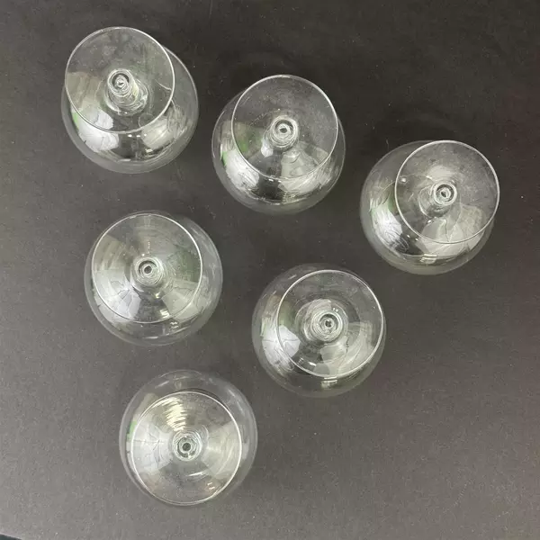 Set Of 6 Air Twisted Stem Brandy Glasses Snifters 4.5 Inch