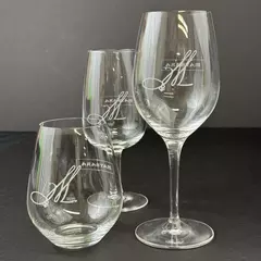 Lot of 3 Assorted Size Maysara Winery Wine Glasses