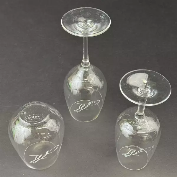 Lot of 3 Assorted Size Maysara Winery Wine Glasses