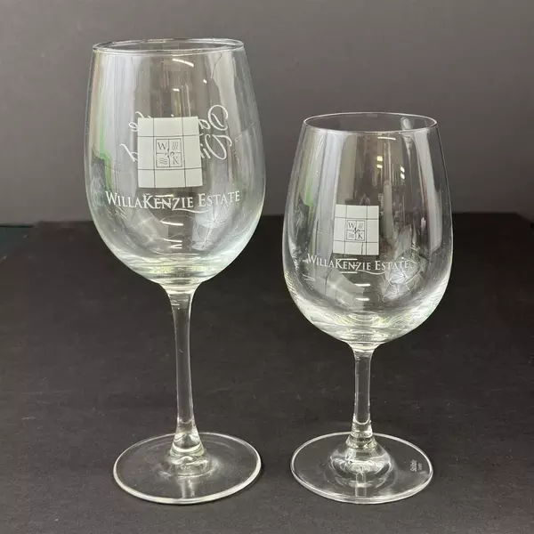 Set of Two Crystal Wine Glasses From WillaKenzie Estate 7.5 Inch and 8.75 Inch
