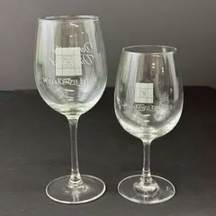 Set of Two Crystal Wine Glasses From WillaKenzie Estate 7.5 Inch and 8.75 Inch