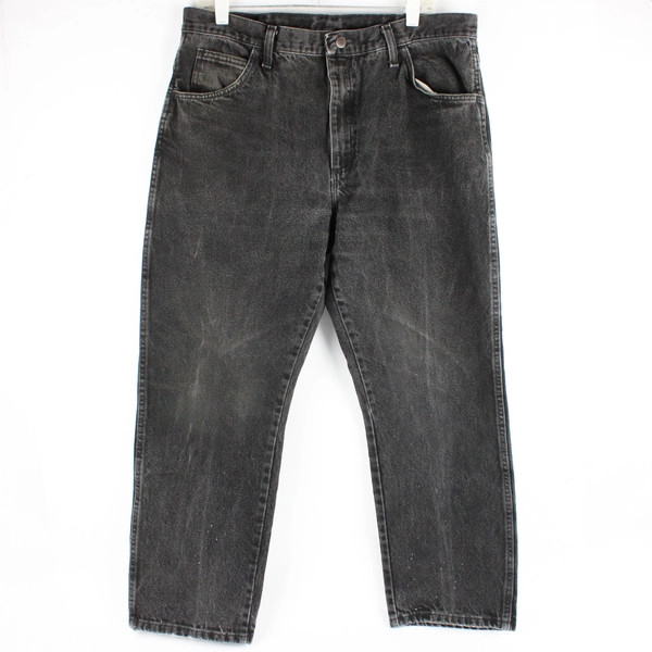 Rustler Men's 38x29 Black Denim 100% Cotton Straight Leg