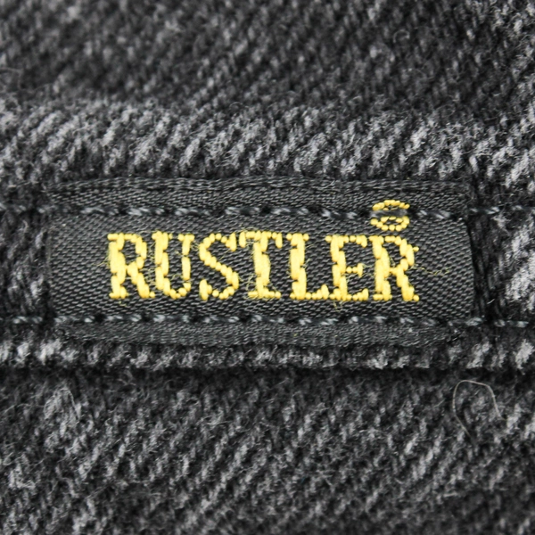 Rustler Men's 38x29 Black Denim 100% Cotton Straight Leg