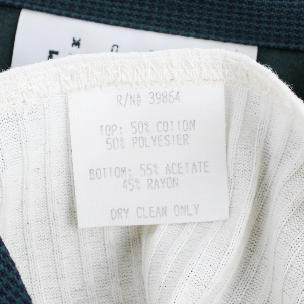 Vintage En Focus Women's 16 Dark Green 2-Piece Dress with Matching Vest