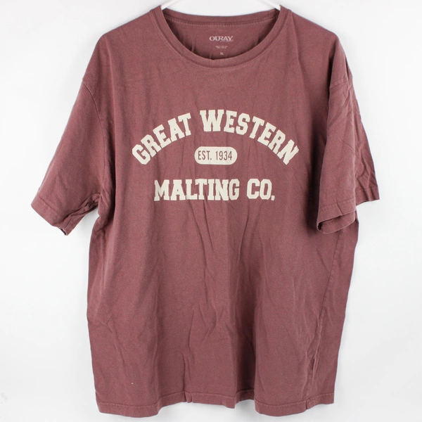 Ouray Sportswear Unisex XL Purple Great Western Malting Co. T-Shirt