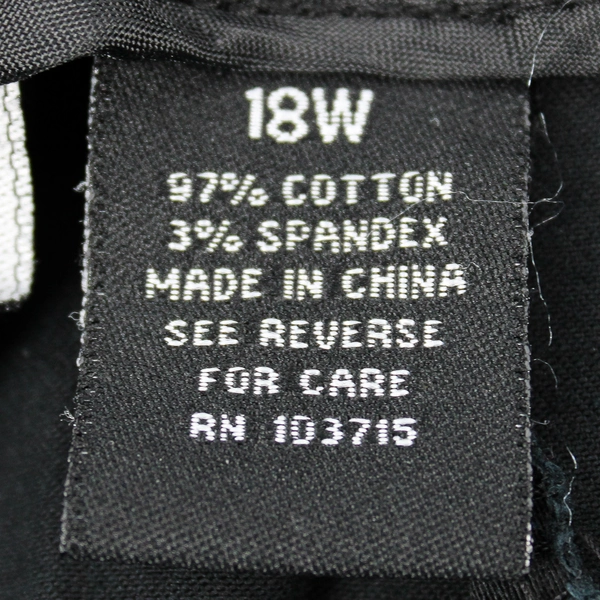 Lifestyle Attitude Women's 18W Black Dress Stretch Capris 