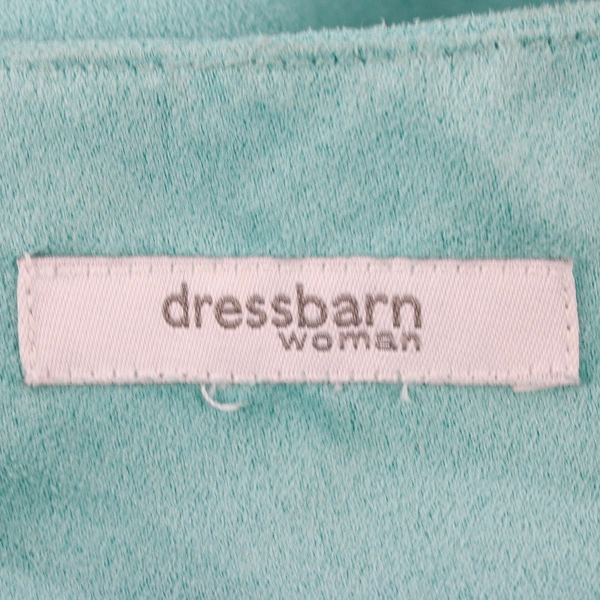 Dressbarn Embroidered Mint Green Open-Front Jacket Women's Size 18/20W