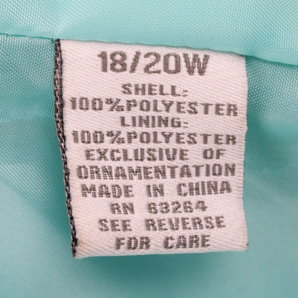 Dressbarn Embroidered Mint Green Open-Front Jacket Women's Size 18/20W