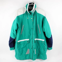 Vintage Westport Ltd. Green Navy and Teal Tracksuit Jacket Size Medium