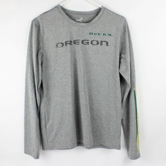 Gen2 Oregon Ducks Gray Long-Sleeve Athletic T-Shirt Women's Size XL