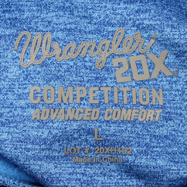 Wrangler 20X Competition Embroidered Blue Hoodie Men's Size Large