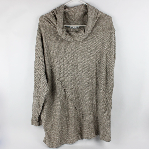 Retrology Gray Long-Sleeve Cowl Neck Sweater Women's Size 1X