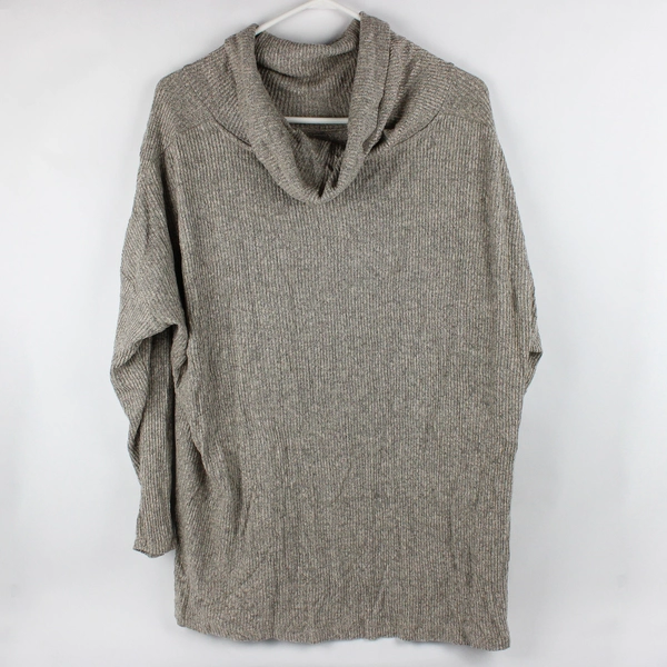 Retrology Gray Long-Sleeve Cowl Neck Sweater Women's Size 1X