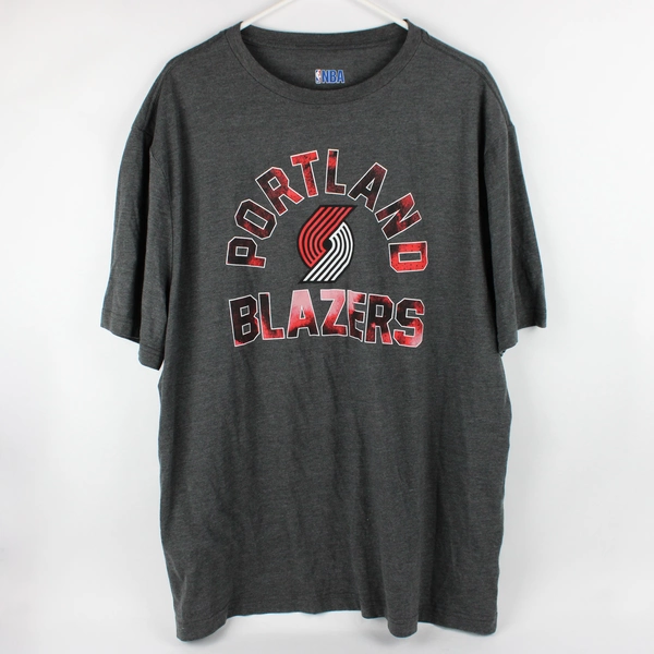 NBA Portland Trail Blazers Gray Short-Sleeve T-Shirt Men's Size 2XL