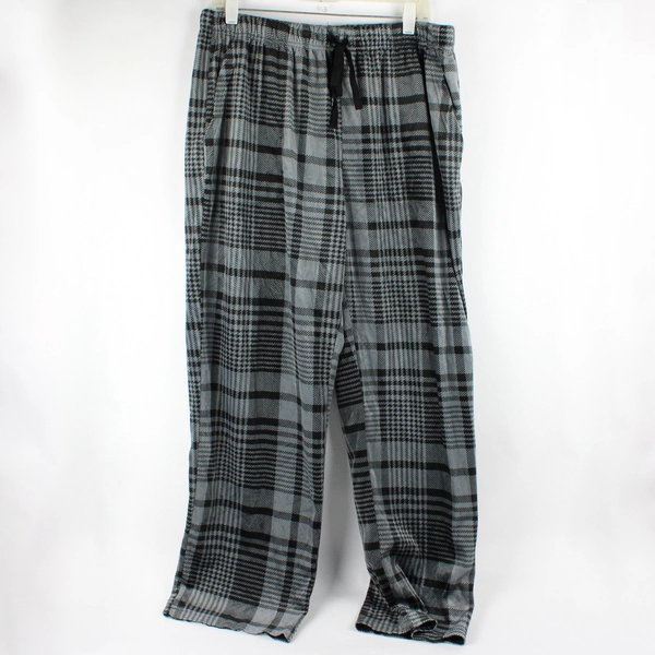 English Laundry Black and Gray Plaid Pajama Pants Men's Size Large