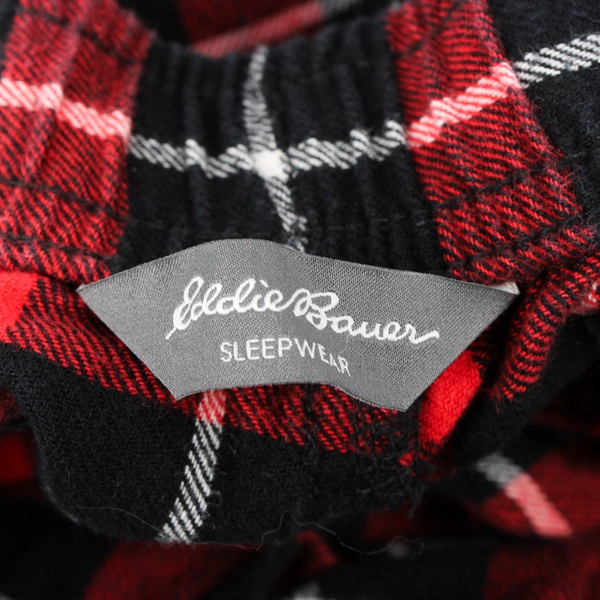 Eddie Bauer Black and Red Check Pajama Pants Men's Size Large