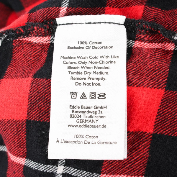 Eddie Bauer Black and Red Check Pajama Pants Men's Size Large