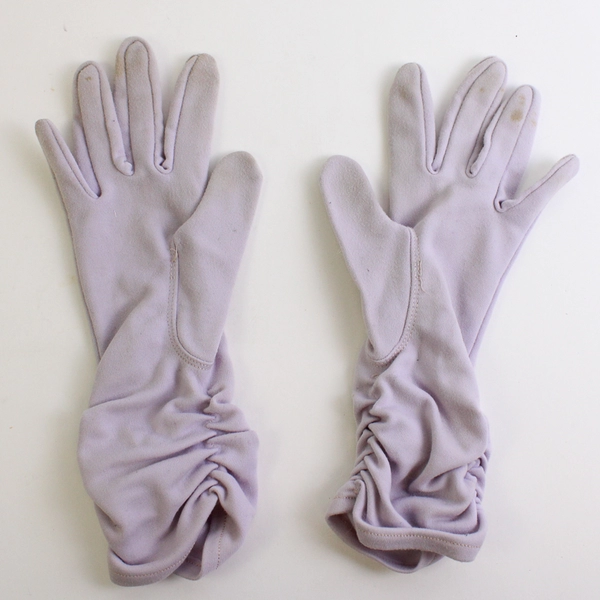 Vintage Size Small Women's Elastic Wrist Lavender Evening Gloves 