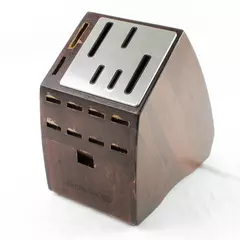 Calphalon Walnut Knife Block 16 Slot Wood Kitchen Storage 